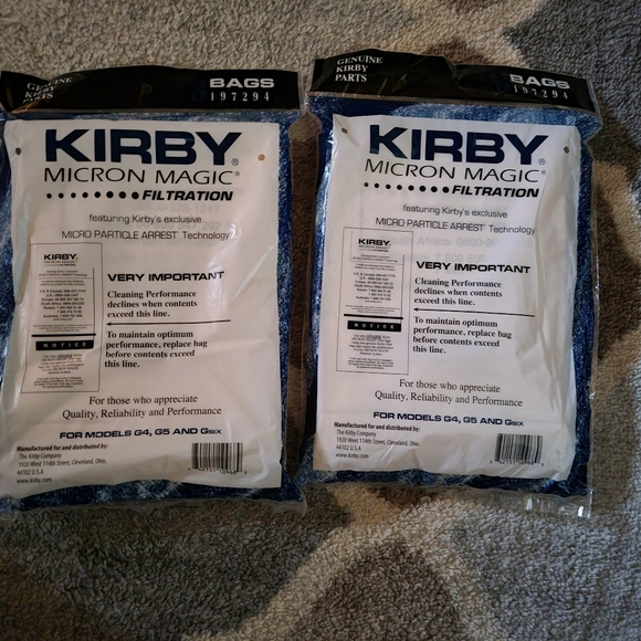 6 Bags For Kirby Vacuum Bags G3 G4 G5 Gsix Ultimate Micron Magic Filtration New - Picture 2 of 5